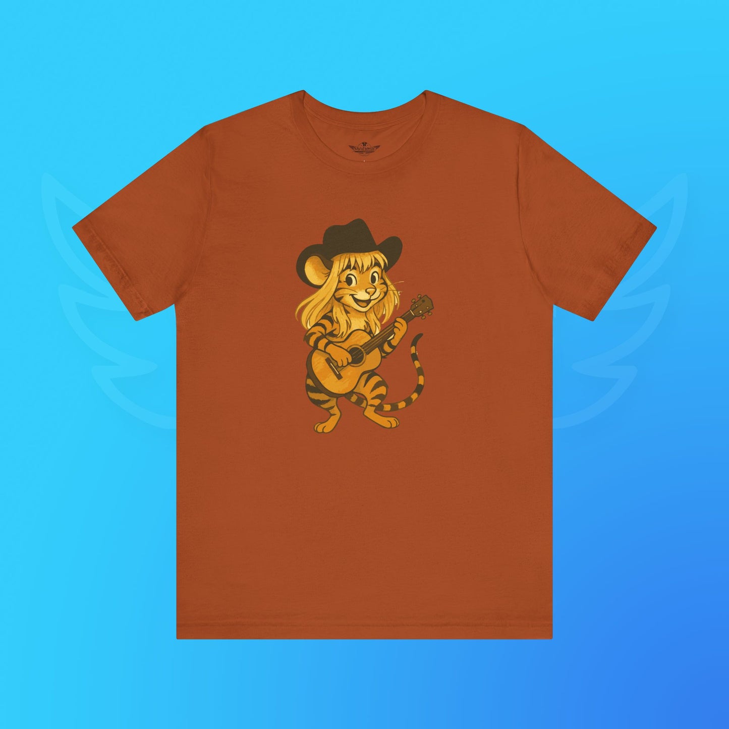 Jenny die Tigermaus - Das Original! Adorable Guitar Playing Tiger Tee, Cute Animal Shirt, Gift for Music Lovers, Fun Summer Top