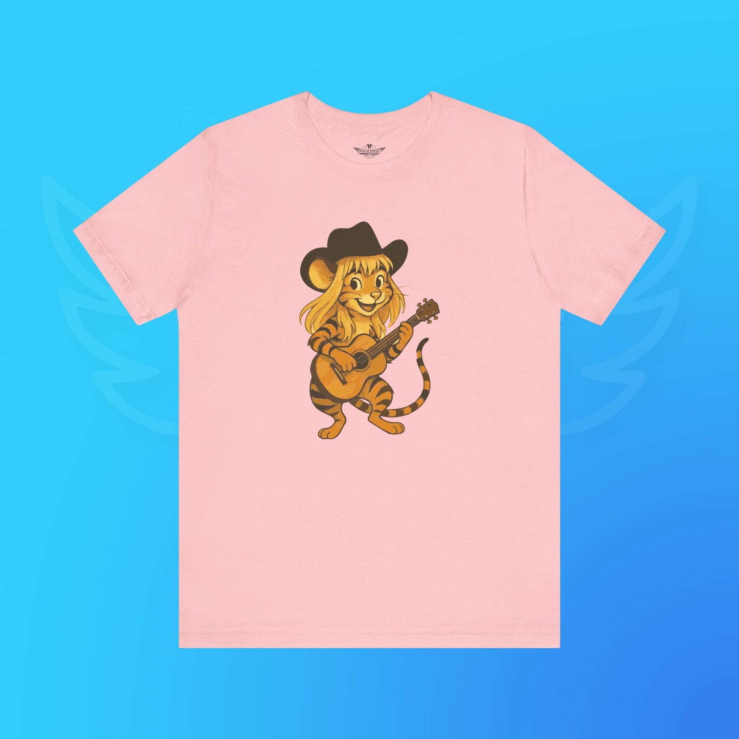 Jenny die Tigermaus - Das Original! Adorable Guitar Playing Tiger Tee, Cute Animal Shirt, Gift for Music Lovers, Fun Summer Top