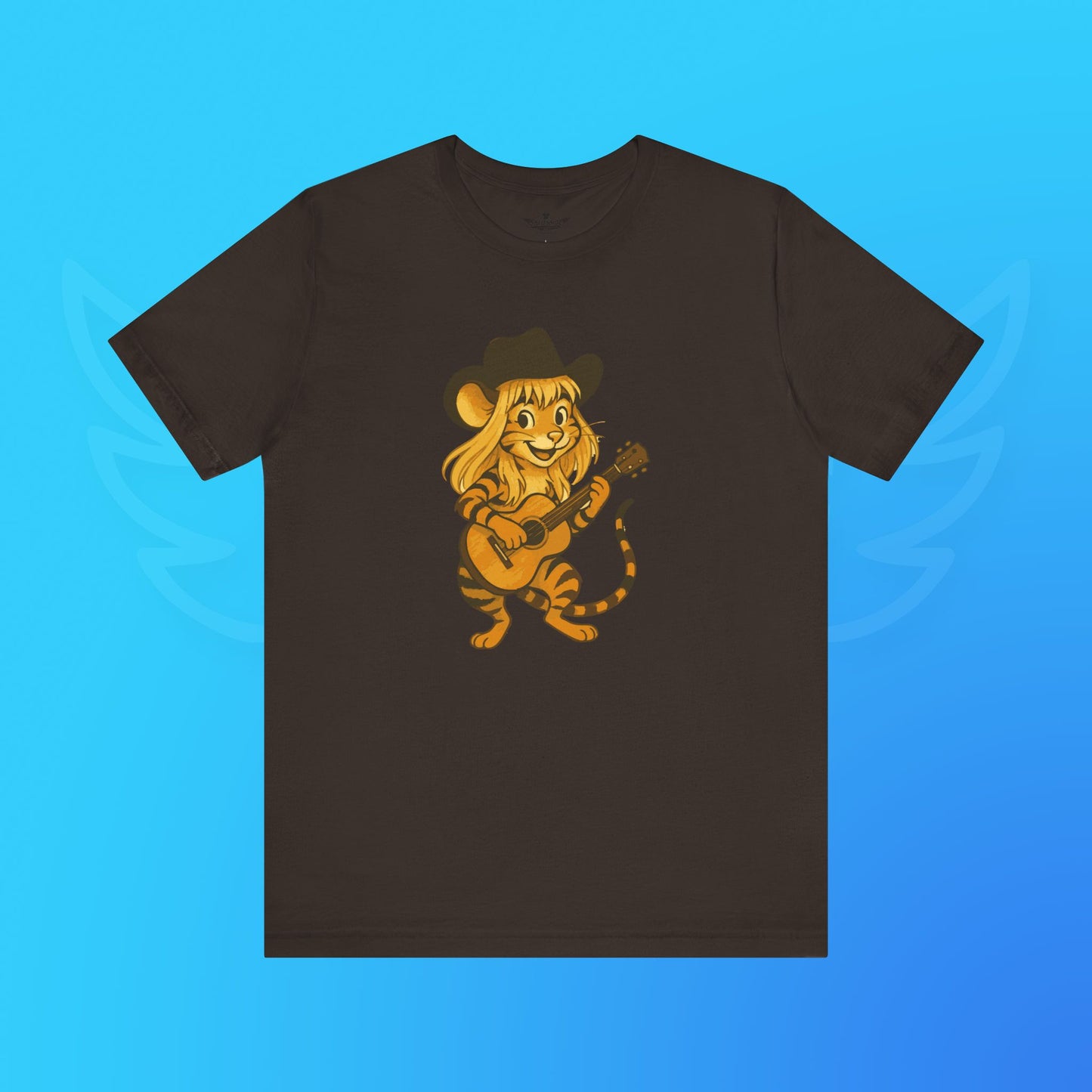 Jenny die Tigermaus - Das Original! Adorable Guitar Playing Tiger Tee, Cute Animal Shirt, Gift for Music Lovers, Fun Summer Top