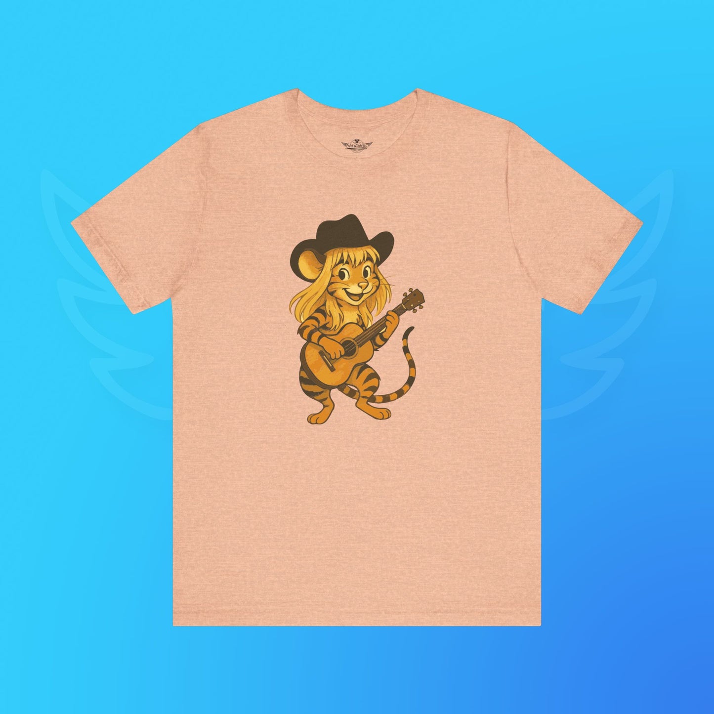Jenny die Tigermaus - Das Original! Adorable Guitar Playing Tiger Tee, Cute Animal Shirt, Gift for Music Lovers, Fun Summer Top
