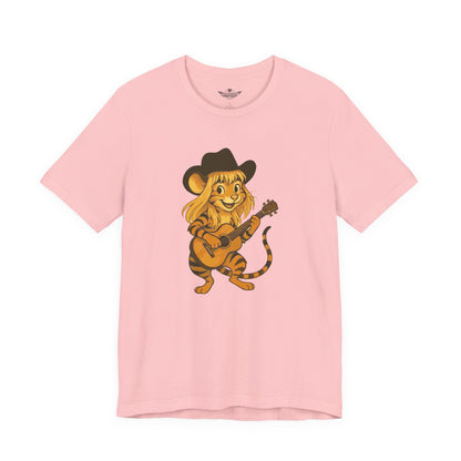 Jenny die Tigermaus - Das Original! Adorable Guitar Playing Tiger Tee, Cute Animal Shirt, Gift for Music Lovers, Fun Summer Top