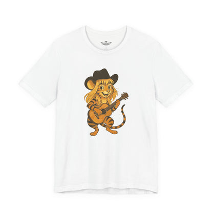 Jenny die Tigermaus - Das Original! Adorable Guitar Playing Tiger Tee, Cute Animal Shirt, Gift for Music Lovers, Fun Summer Top